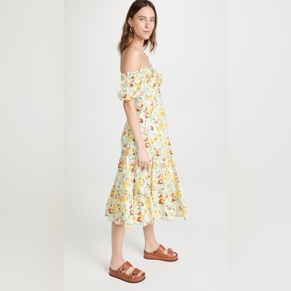 NWT OPT Allegra Dress White Fruit Print (23) - Picture 3 of 9